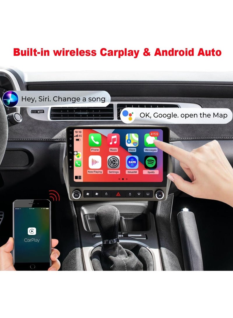 Vierex Android Stereo For Chevrolet Camaro 2010 2011 2012 2013 2014 2015 GPS Navigation 4GB RAM Support Apple Carplay Android Auto Wireless Support Car Climate Control AHD Camera Included - Image 3